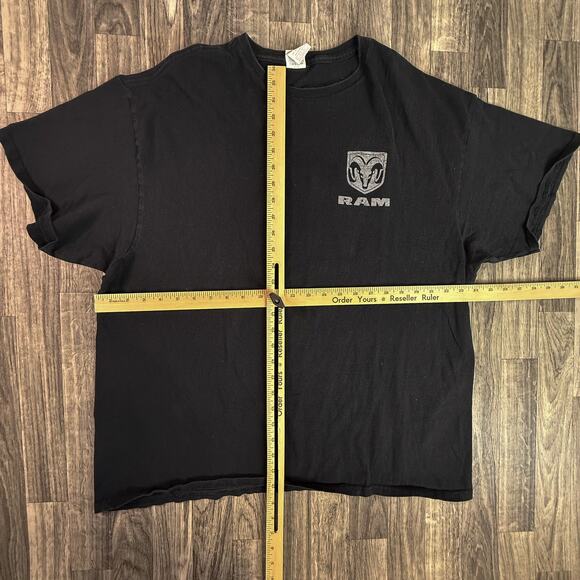 Vintage RAM Logo Graphic Tee Dodge Ram Truck Black 2XL Delta ProWeight - Picture 5 of 5